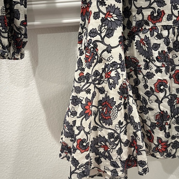 NWT ZARA Blue and white floral long sleeve mini dress - Picture 10 of 13
